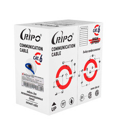 Интернет-кабель (витая пара) UTP CAT6 4х2х0,57 мм Ripo Plus синий (50 м) - фото 2