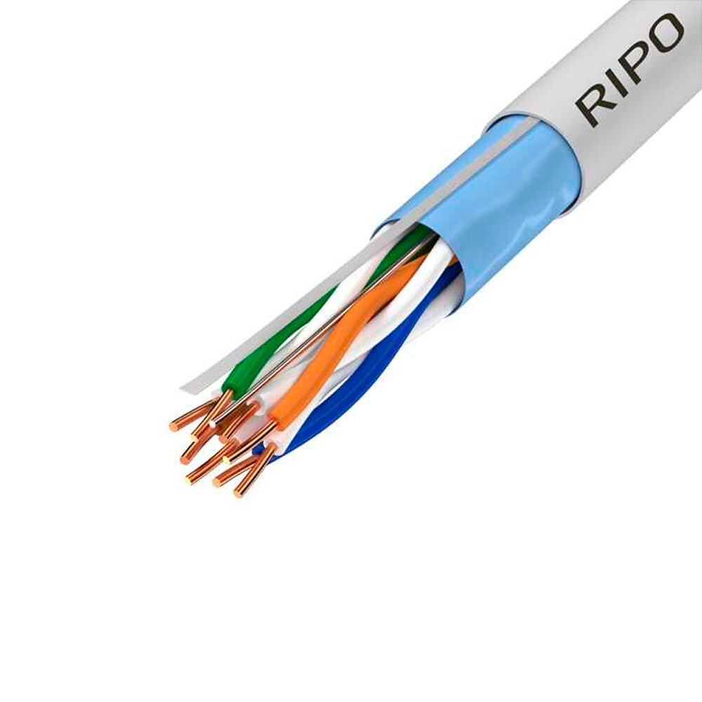 Изображение товара Интернет-кабель (витая пара) FTP CAT5e 4х2х0,46 мм экранированный CCA Ripo серый (50 м)