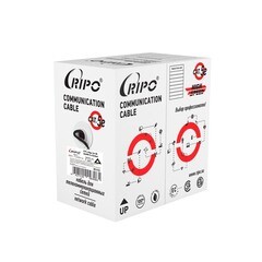 Интернет-кабель уличный (витая пара) FTP CAT5e 4х2х0,46 мм экранированный Ripo черный (305 м) - фото 2