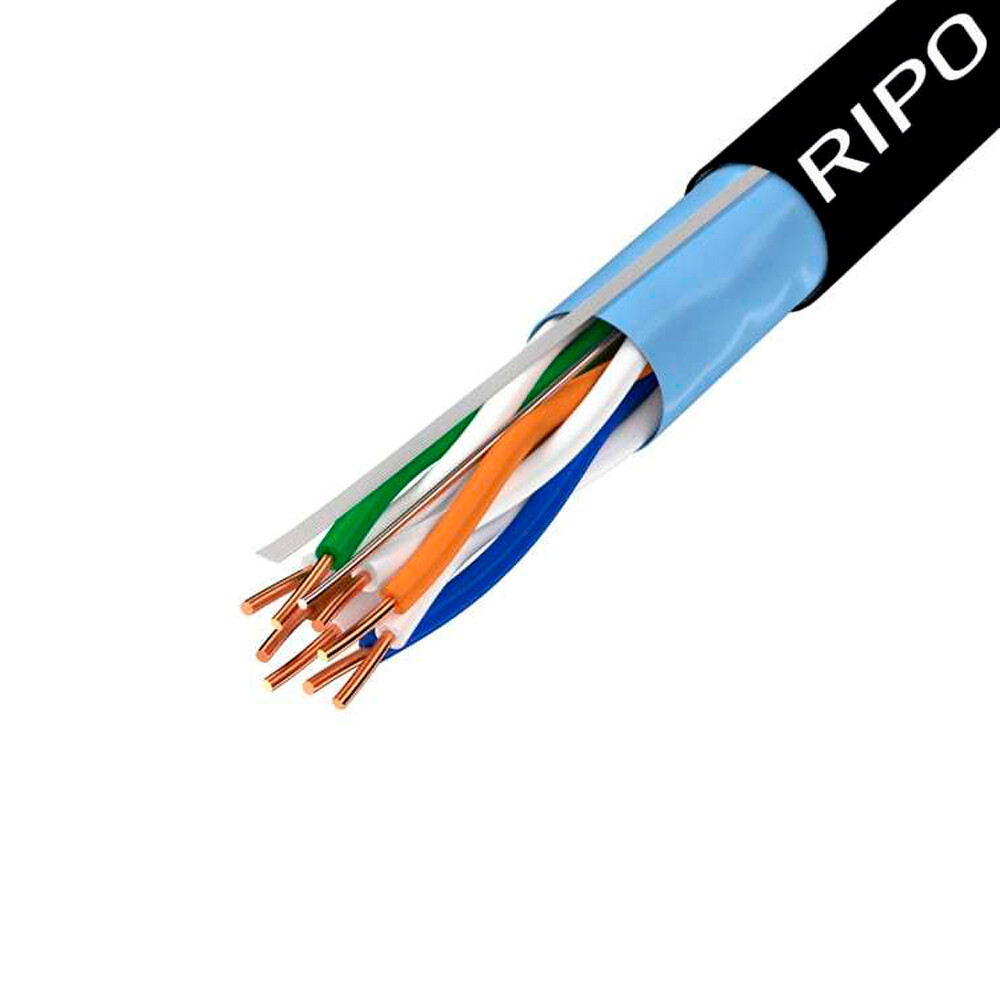 Изображение товара Уличный сетевой кабель FTP CAT5e витая пара 305 м Ripo черный