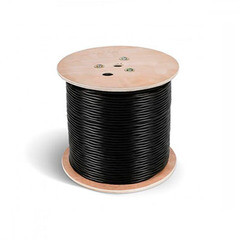 Интернет-кабель уличный (витая пара) FTP CAT5e 4х2х0,46 мм экранированный Ripo с тросом черный (305 м) - фото 2