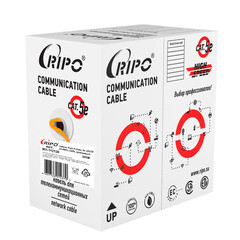 Интернет-кабель (витая пара) U/UTP CAT5e 4х2х0,46 мм LSZH ССА Ripo оранжевый (100 м) - фото 2