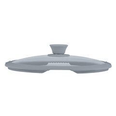 Крышка стеклянная Master House Белла с силиконовым ободом d26 см серая - фото 2