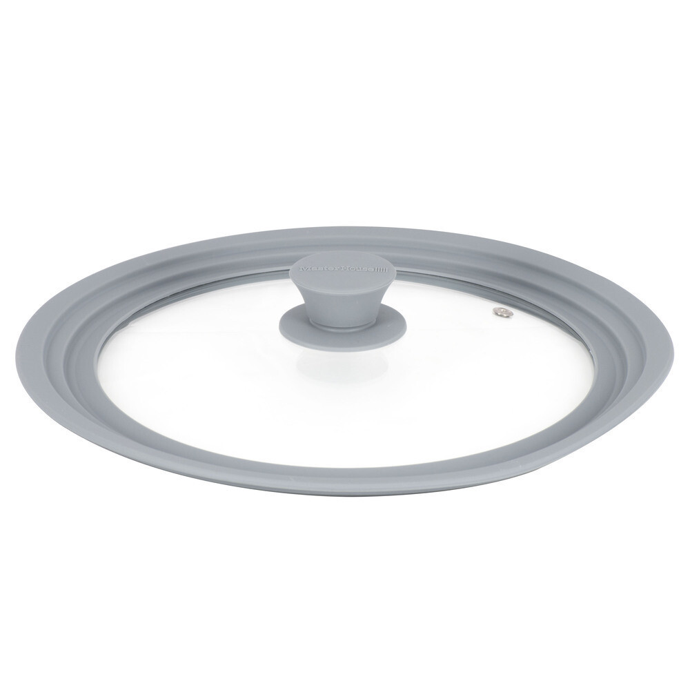 Крышка стеклянная Master House Моника с силиконовым ободом d20/22/24 см серая