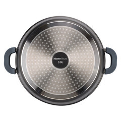 Сотейник Master House Шеф Андреа d24 см литой алюминий с антипригарным покрытием с крышкой (75346) - фото 3