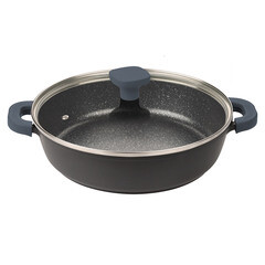 Сотейник Master House Шеф Андреа d24 см литой алюминий с антипригарным покрытием с крышкой (75346) - фото 1