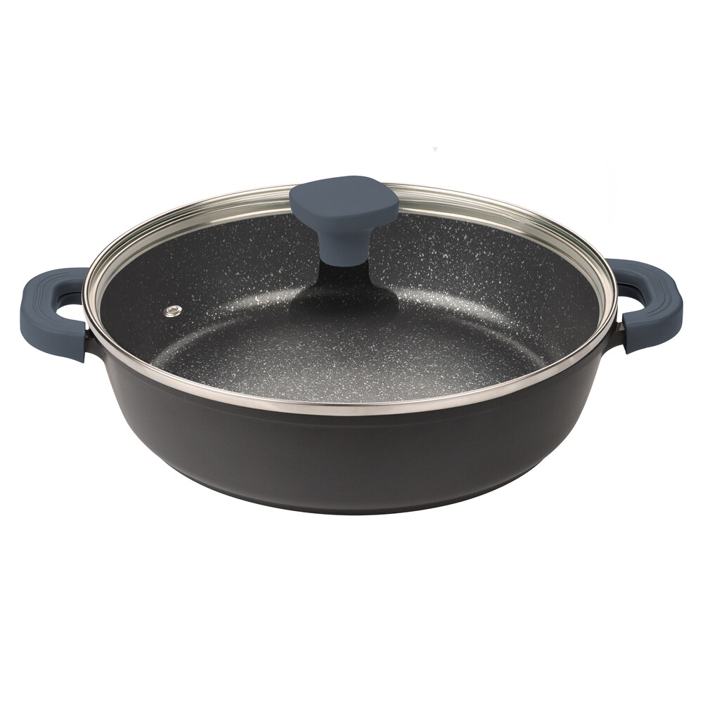 Сотейник Master House Шеф Андреа d24 см литой алюминий с антипригарным покрытием с крышкой (75346)