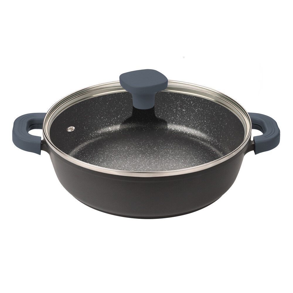 Сотейник Master House Шеф Андреа d28 см литой алюминий с антипригарным покрытием с крышкой (75347)