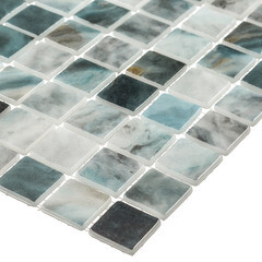 Мозаика Vidrepur Nature Air Force голубая стеклянная 317х317х4 мм глянцевая - фото 2