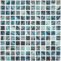 Мозаика Vidrepur Nature Royal голубая стеклянная 317х317х4 мм глянцевая - фото 1