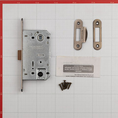 Замок врезной Palladium 600 AB для межкомнатной двери под фиксатор античная бронза - фото 3