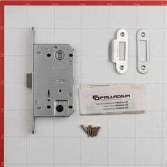 Замок врезной Palladium 600 PC для межкомнатной двери под фиксатор перламутровый хром - фото 3