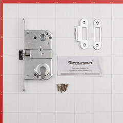 Замок врезной Palladium 385 CP для межкомнатной двери под цилиндр хром - фото 2