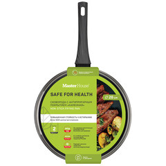 Сковорода Master House Шеф Даниэль d28 см кованый алюминий с антипригарным покрытием с крышкой (75356) - фото 4