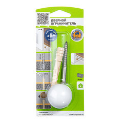 Упор дверной с крепежом белый - фото 2