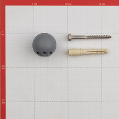 Упор дверной с крепежом серый - фото 3