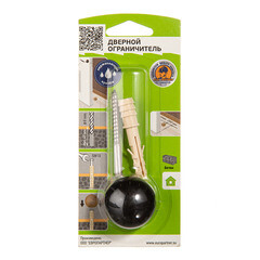 Упор дверной с крепежом черный - фото 2