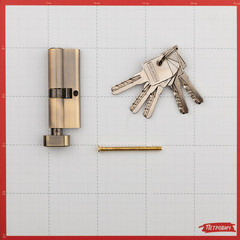 Цилиндр Palladium C BK AB 80 35х45 мм ключ/вертушка античная бронза - фото 2