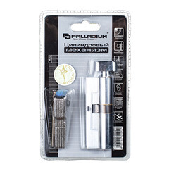 Цилиндр Palladium C BK CP 80 35х45 мм ключ/вертушка хром - фото 2