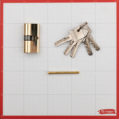 Цилиндр Palladium 60 C ET PB 60 30х30 мм ключ/ключ латунь - фото 2