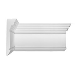 Молдинг из экополимера ударопрочный 110х29х2000 мм под покраску Stenopol C7225 белый - фото 2