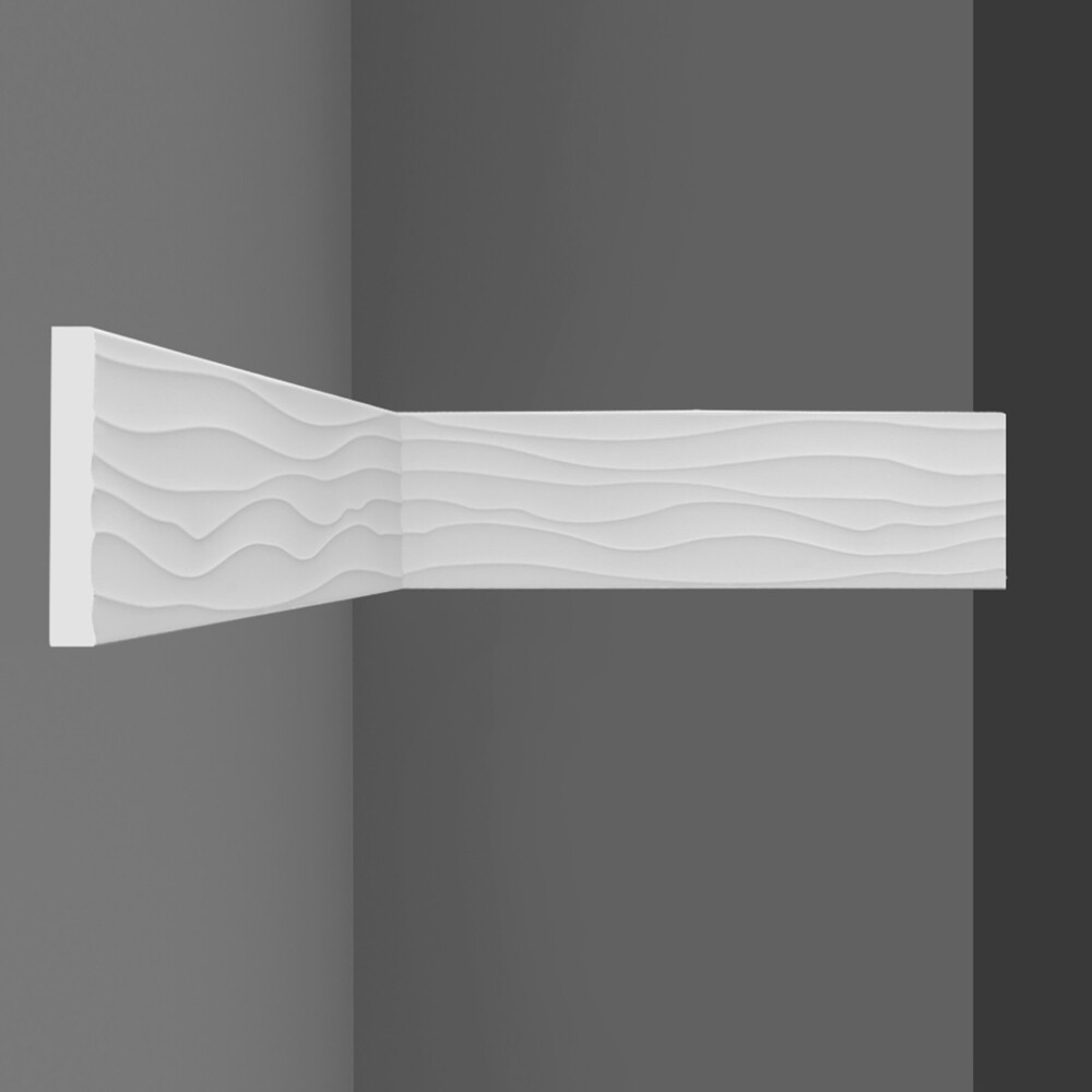 Изображение товара [Молдинг] Stenopol C7043 Под покраску Белый 60х8х2000 мм