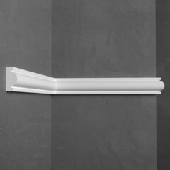 Молдинг из экополимера ударопрочный 30х14х2000 мм под покраску Stenopol C71157 белый - фото 1