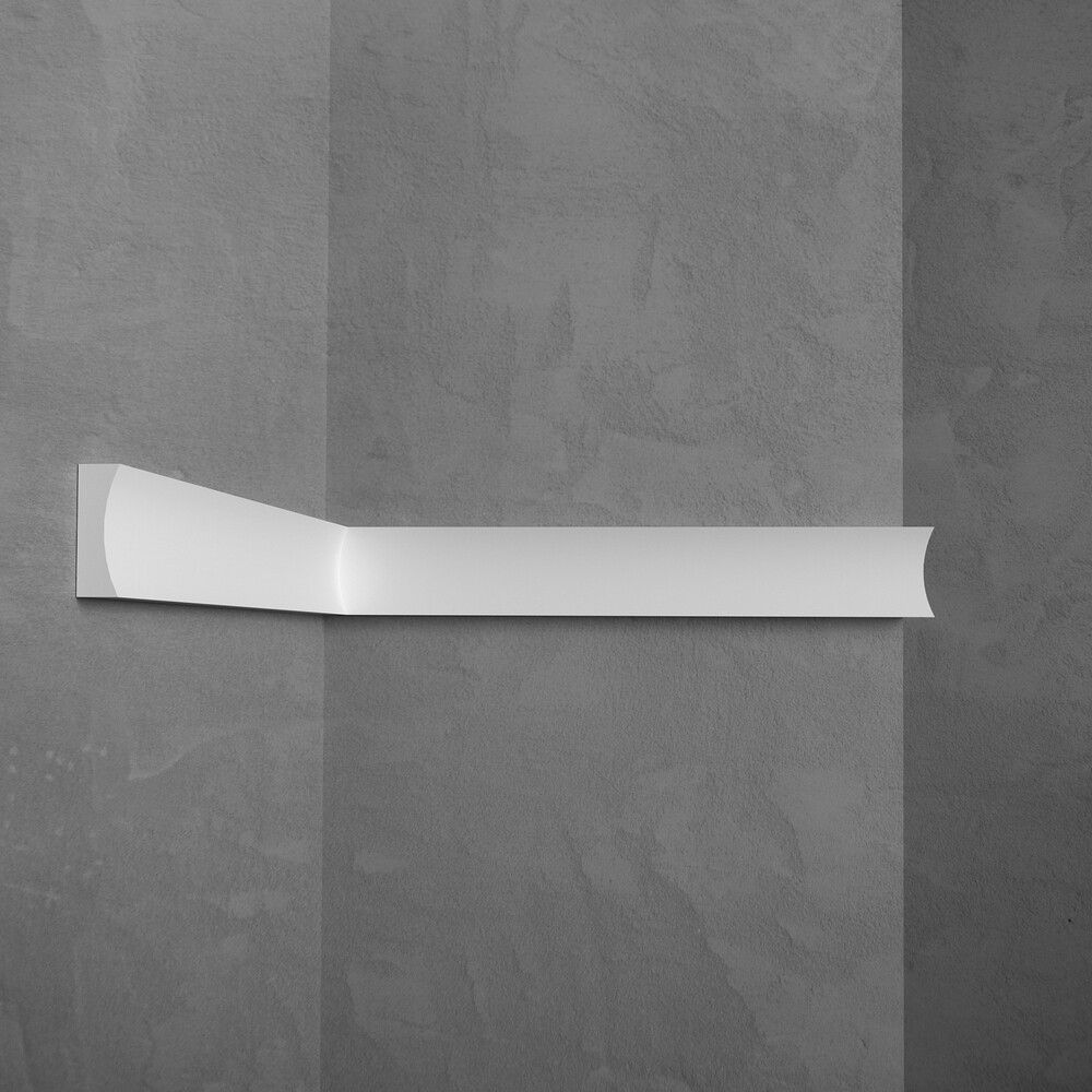 Изображение товара Молдинг из экополимера ударопрочный 25х8х2000 мм под покраску Stenopol C746 белый