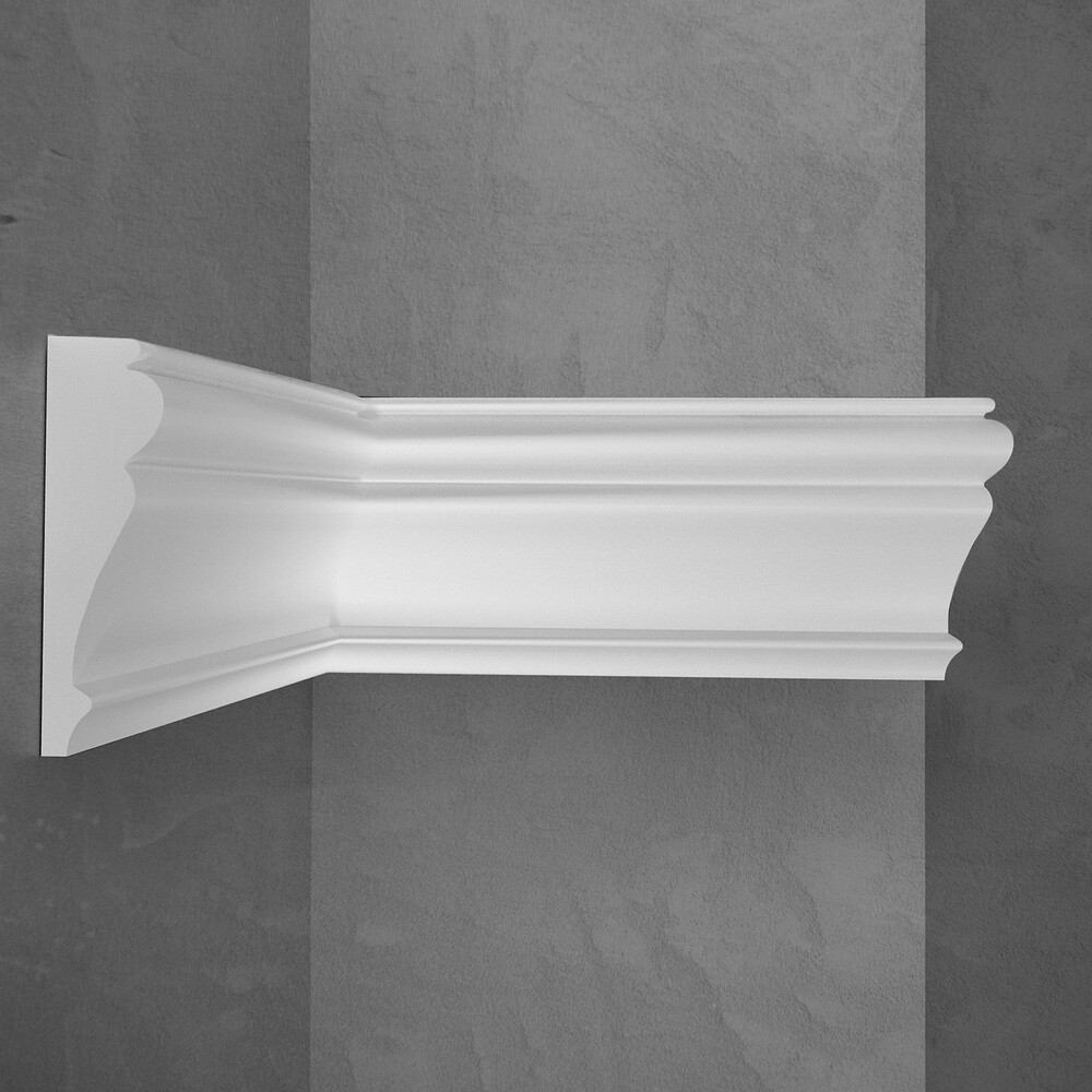 Изображение товара Молдинг из экополимера ударопрочный 85х25х2000 мм под покраску Stenopol C7152 белый Изображение товара Молдинг из экополимера ударопрочный 85х25х2000 мм под покраску Stenopol C7152 белый