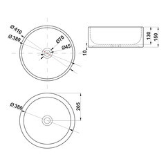 Раковина Melana 41 см накладная белая (7078A-805) - фото 2