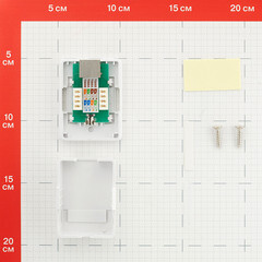 Розетка компьютерная экранированная Hyperline 8P8C CAT5e 1 гнездо (430229) - фото 3
