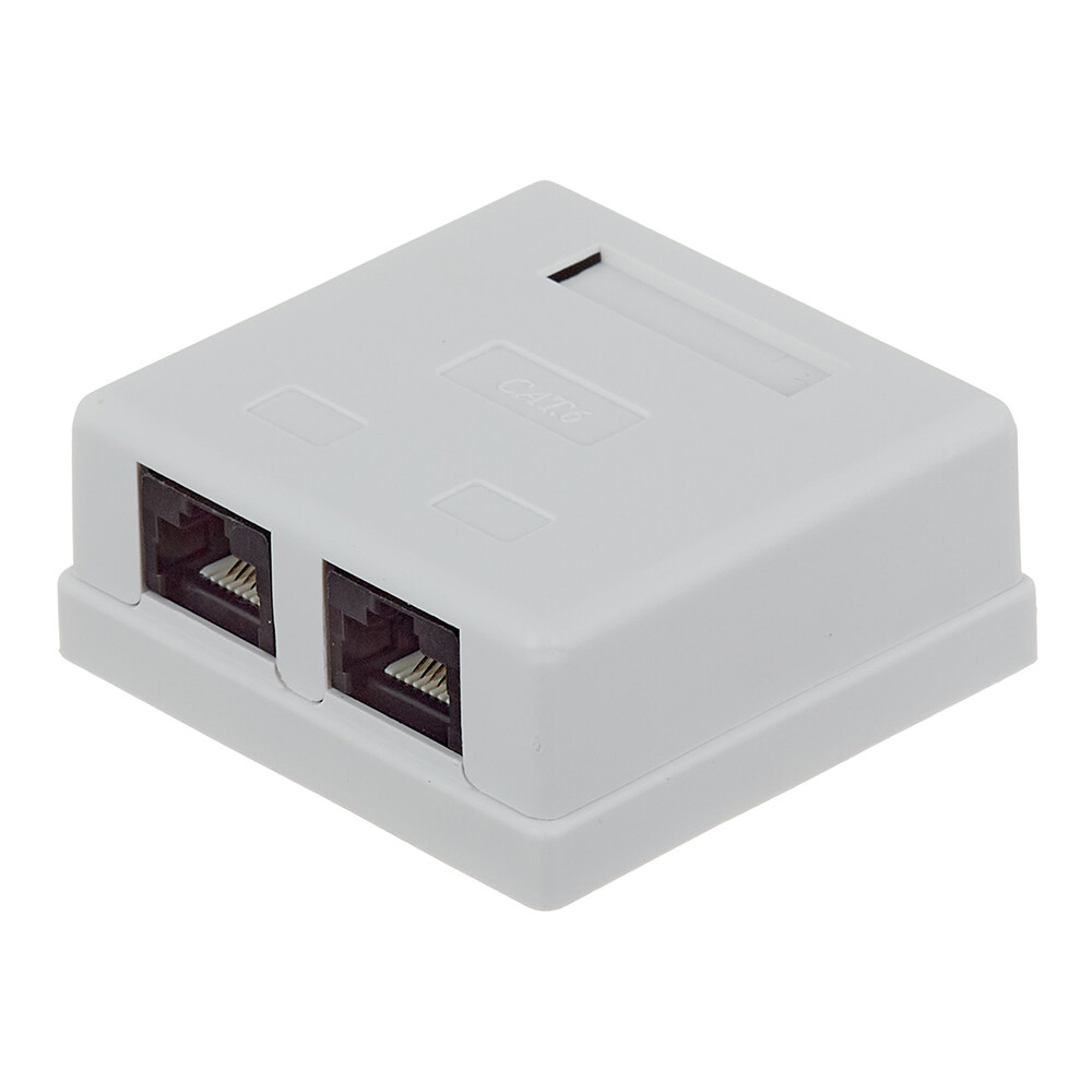 Изображение товара Розетка компьютерная экранированная Hyperline 8P8C CAT5e 2 гнезда