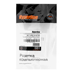 Розетка компьютерная экранированная Hyperline 8P8C CAT6 1 гнездо (430236) - фото 4