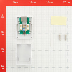 Розетка компьютерная экранированная Hyperline 8P8C CAT6 1 гнездо (430236) - фото 3