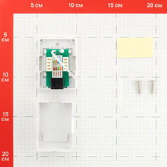 Розетка компьютерная Hyperline 8P8C CAT6 1 гнездо (430232) - фото 2