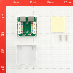 Розетка компьютерная экранированная Hyperline 8P8C CAT6 2 гнезда (430237) - фото 2