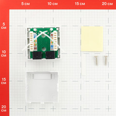 Розетка компьютерная Hyperline 8P8C CAT6 2 гнезда (430235) - фото 2