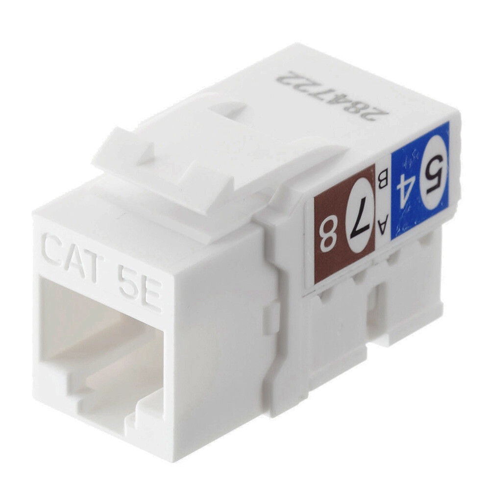 Изображение товара Переходник компьютерный Hyperline Keystone RJ45 8P8C CAT5e серый (432595)