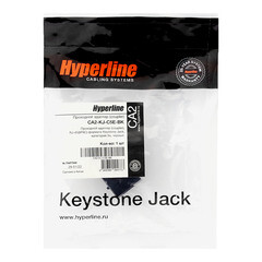 Переходник компьютерный Hyperline RJ45 8P8C CAT5e черный (444914) - фото 3