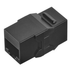 Переходник компьютерный Hyperline RJ45 8P8C CAT6 черный (444915) - фото 4