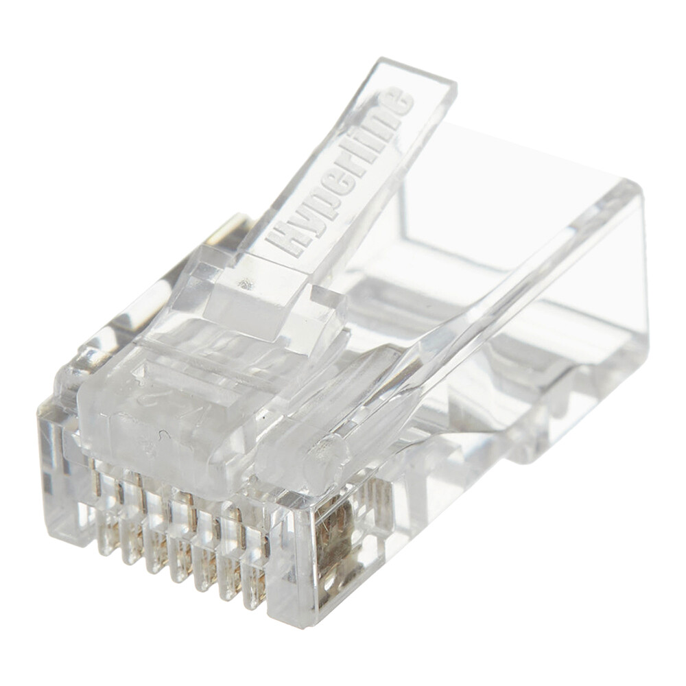 Изображение товара Штекер компьютерный Hyperline RJ45 8P8C CAT6 (10 шт.) профессиональный кабельный разъем тайвань