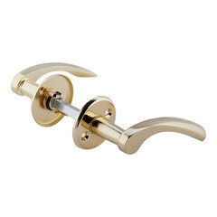 Ручка дверная ZIH02-PB для замка 2014/2018 круглая розетка золото - фото 4