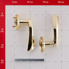 Ручка дверная ZIH02-PB для замка 2014/2018 круглая розетка золото - фото 2