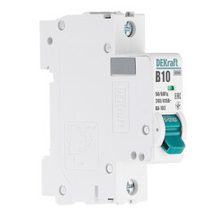 Автоматический выключатель модульный Dekraft BA-103 1P 10А тип B 6 кА 230/400 В (12207DEK) - фото 3