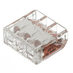 Клемма на 3 провода Wago 221-613 0,5-6 кв.мм с рычажками без пасты (20 шт.) (УТ-0318416/604422) - фото 4