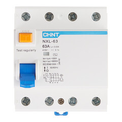 УЗО Chint NXL-63 63А 3P+N тип AC 30 мА 6 кА компактное (280792) - фото 1