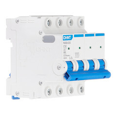 Автоматический выключатель модульный Chint NXB-63S 4P 25А тип C 4,5 кА 400 В (296907) - фото 3