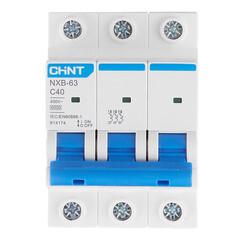 Автоматический выключатель модульный Chint NXB-63 3P 25А тип C 6 кА 400 В (814172) - фото 1