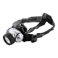 Изображение товара Фонарь налобный Navigator NPT светодиодный 7 LED 0,5 Вт на батарейках AAA ударопрочный пластик 4 режима (94916)
