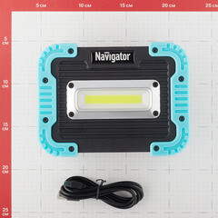 Фонарь прожектор Navigator NPT светодиодный 1 LED 10 Вт аккумуляторный Li-Ion 3000 мАч пластик 3 режима (14268) - фото 2